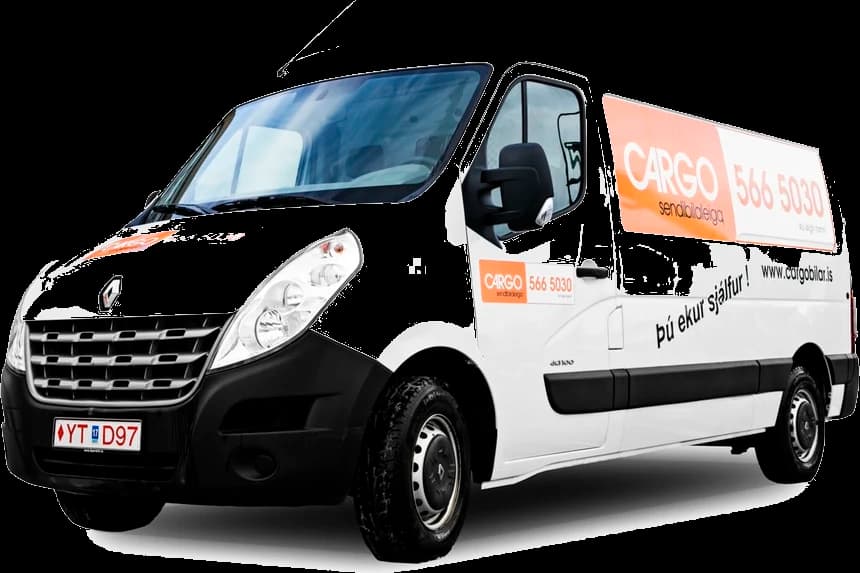 Renault Master sendibíll í merkingum Cargo
